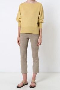 Vince Stretch Suede Split Hem Crop Pants
